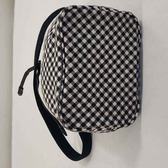Lands End Cream Black Gingham Small Bucket Bag - Picture 6 of 7